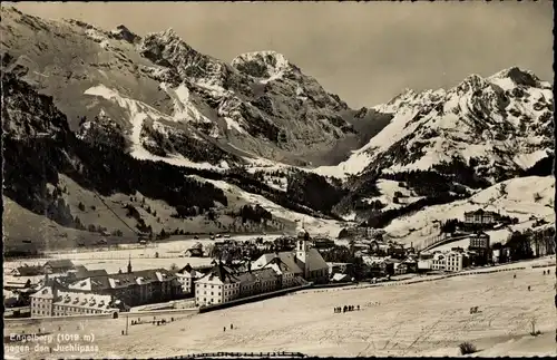 Ak Engelberg Kanton Obwalden Schweiz, Ort gegen den Jochlipass