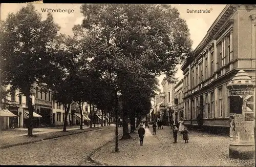 Ak Wittenberge an der Elbe Prignitz, Bahnstraße