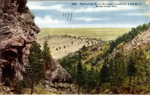 Ak Colorado USA, Ebenen zwischen Tunnel 4 und 5, Moffat Road