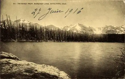 Ak Estes Park Colorado USA, Bereich vom Bierstadt Lake