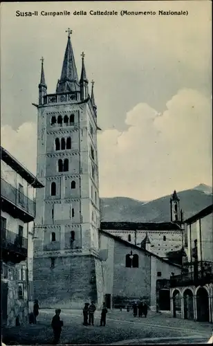 Ak Susa Suse Piemonte Italien, Campanile della Cattedrale