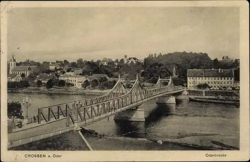 Ak Crossen Oder Ostbrandenburg, Oderbrücke