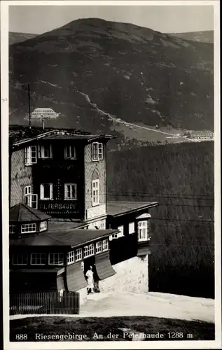 Ak Spindleruv Mlýn Spindlermühle Riesengebirge Region Königgrätz, Peterbaude, Petrova bouda