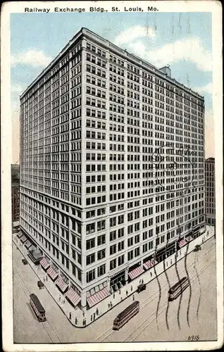 Ak Saint Louis Missouri USA, Eisenbahnbörsengebäude