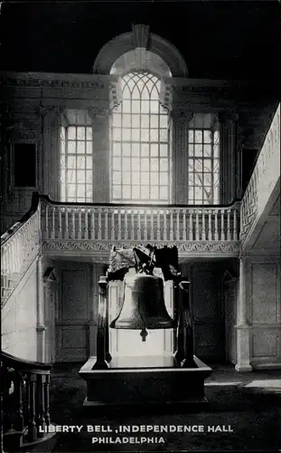 Ak Philadelphia Pennsylvania USA, Liberty Bell, Independence Hall