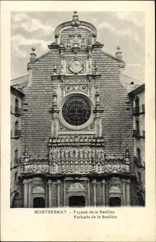 Ak Montserrat Katalonien, Fassade der Basilika