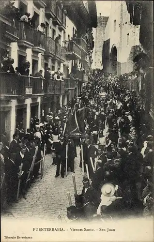 Ak Hondarribia Fuenterrabia Baskenland, Prozession