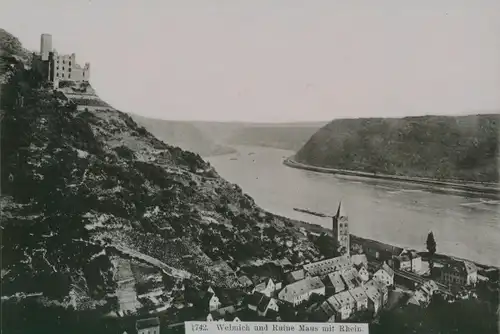 Foto Wellmich am Rhein Sankt Goarshausen, Ruine Maus, Totalansicht