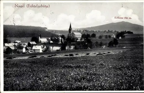 Ak Nagel im Fichtelgebirge Oberfranken, Gesamtansicht, Kösseine