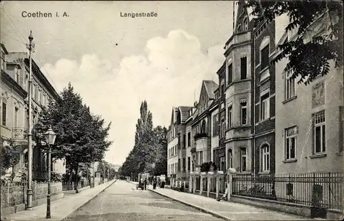 Ak Cöthen Köthen in Anhalt, Lange Straße