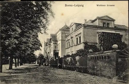 Ak Borna in Sachsen, Wettiner Straße