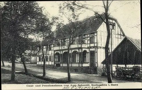 Ak Rothesütte Ellrich Thüringen, Gasthaus von August Schmidt