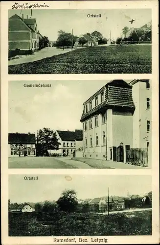 Ak Ramsdorf Regis Breitingen in Sachsen, Ortsteil, Gemeindehaus