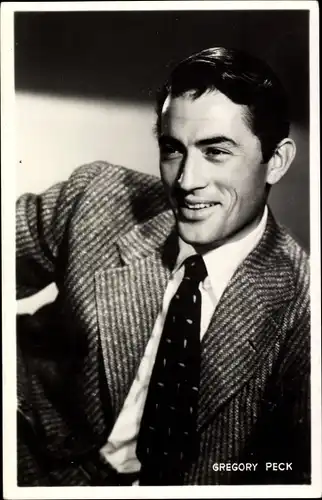 Ak Schauspieler Gregory Peck, Portrait