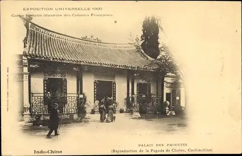 Ak Paris, Weltausstellung 1900, Indochina, Palais des Produits