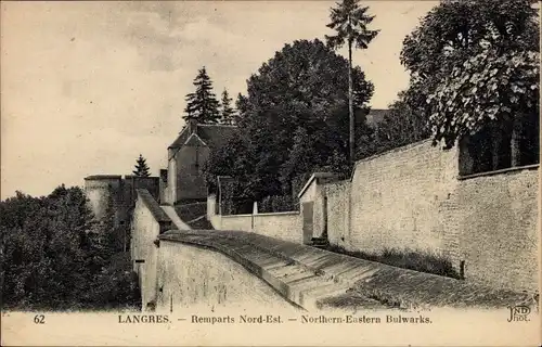 Ak Langres Haute Marne, Remparts Nord-Est