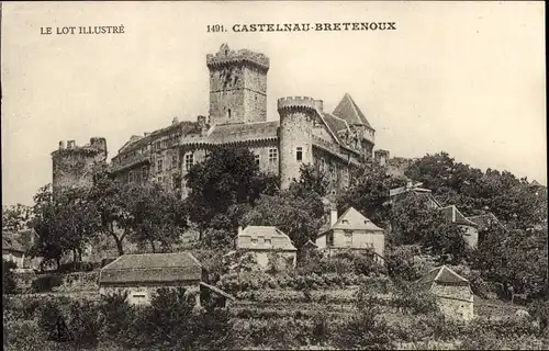 Ak Castelnau Bretenoux Lot, Schloss