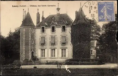 Ak Loury Loiret, Chateau des Saints Germains