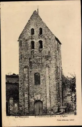 Ak St-Pierre-sur-Erve Mayenne, Kirche