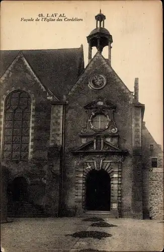 Ak Laval Mayenne, Kirche der Cordeliers