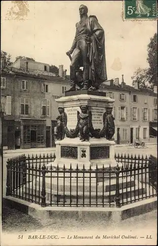 Ak Bar le Duc Meuse, Denkmal Marechal Oudinot