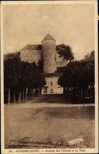 Ak Gondrecourt Meuse, Avenue des Tilleuls, la Tour