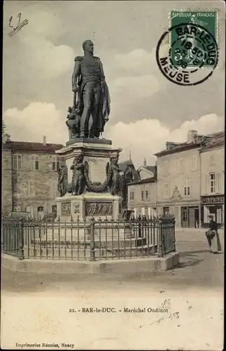 Ak Bar le Duc Meuse, Denkmal Marechal Oudinot