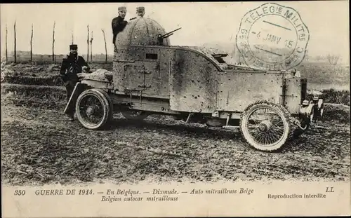 Ak Dixmude Dixmude Westflandern, belgisches Maschinengewehr