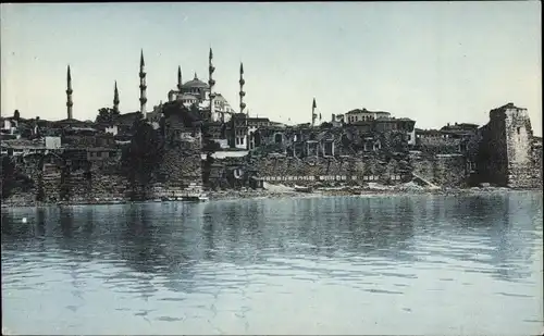 Ak Konstantinopel Istanbul Türkiye, Sultan-Ahmed-Moschee und Ruinen des Justinianpalastes