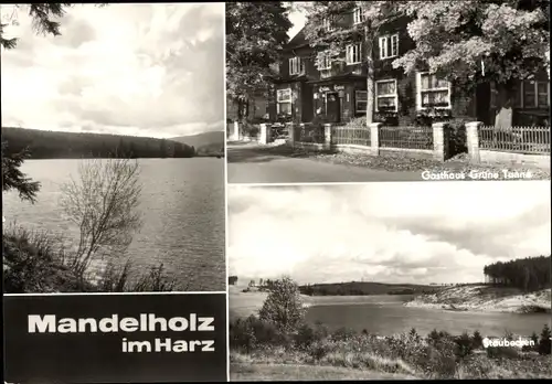 Ak Mandelholz Elend Oberharz am Brocken, Gasthaus Grüne Tanne, Staubecken