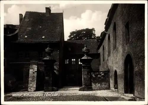 Ak Weimar in Thüringen, Wittumspalais, Einfahrt