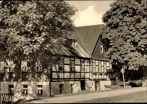 Ak Riesenberger Häuser Sosa Eibenstock im Erzgebirge, Gasthof