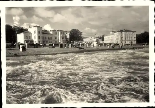 Ak Seebad Heiligendamm Bad Doberan, Sanatorium, Strandansicht