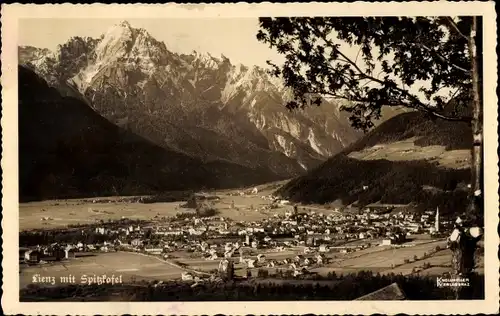 Ak Lienz in Tirol, Ortspanorama, Spitzkogel