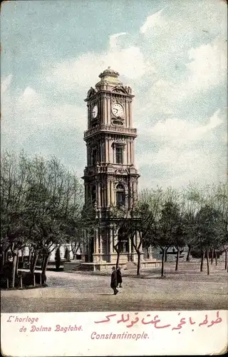 Ak Konstantinopel Istanbul Türkiye, Die Uhr von Dolma Bagtché