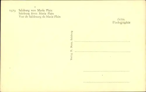 Ak Salzburg in Österreich, Blick von Maria Plain