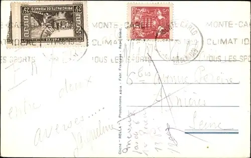 Ak Monaco, Blick auf Roquebrune