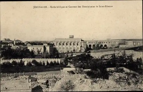 Ak Jerusalem, Israel, Bibelschule und Dominikanerkloster Saint Etienne