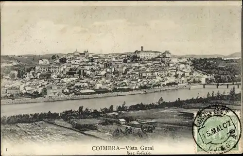 Ak Coimbra Portugal, Gesamtansicht