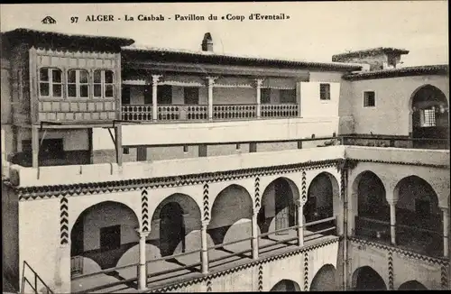 Ak Algier Alger Algerien, La Casbah, Pavillon du Coup d'Eventail