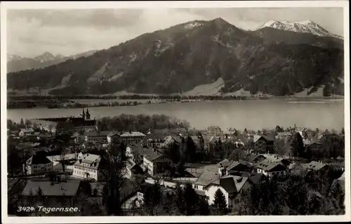 Ak Tegernsee in Oberbayern, Schloss, Panorama