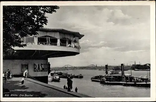 Ak Köln am Rhein, Die Bastei, Dampfer