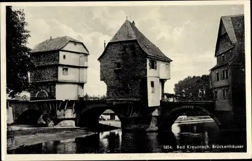 Ak Bad Kreuznach in Rheinland Pfalz, Brückenhäuser