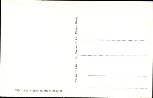 Ak Bad Kreuznach in Rheinland Pfalz, Brückenhäuser