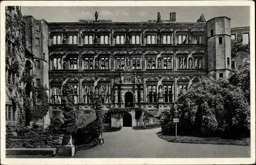 Ak Heidelberg am Neckar, Schloss, Otto-Heinrichs-Bau