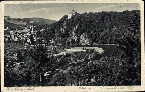 Ak Hirschberg an der Saale, Blick von der Kaiserhöhe im Hag