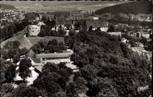 Ak Heidenheim an der Brenz Württemberg, Schlossgaststätte, Ortsansicht