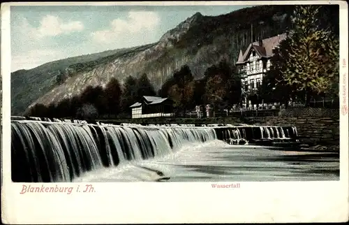 Ak Bad Blankenburg in Thüringen, Wasserfall