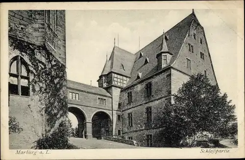 Ak Marburg an der Lahn, Schloss, Torbögen