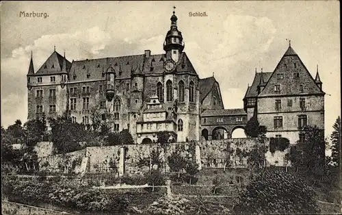 Ak Marburg an der Lahn, Schloss, Torbögen